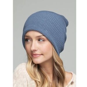 Denim Slouchy Knit Beanie